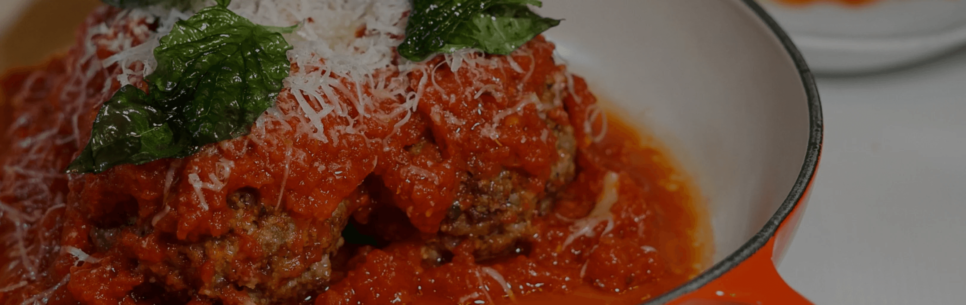 Mario's meatballs plated