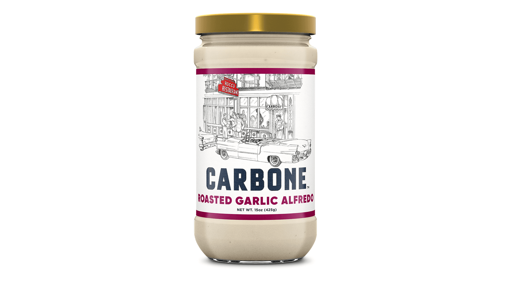 Roasted garlic alfredo single jar
