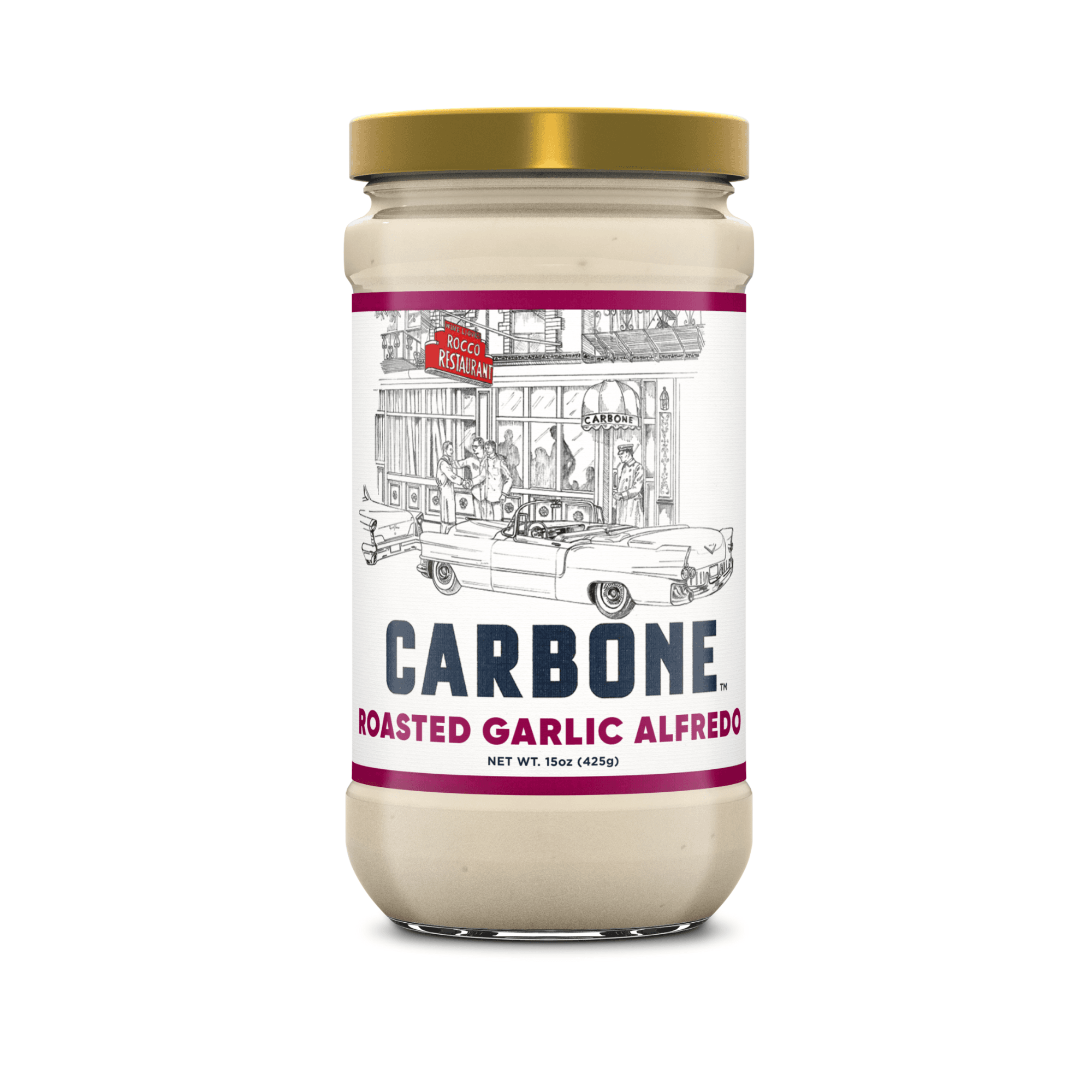 Roasted garlic alfredo single jar