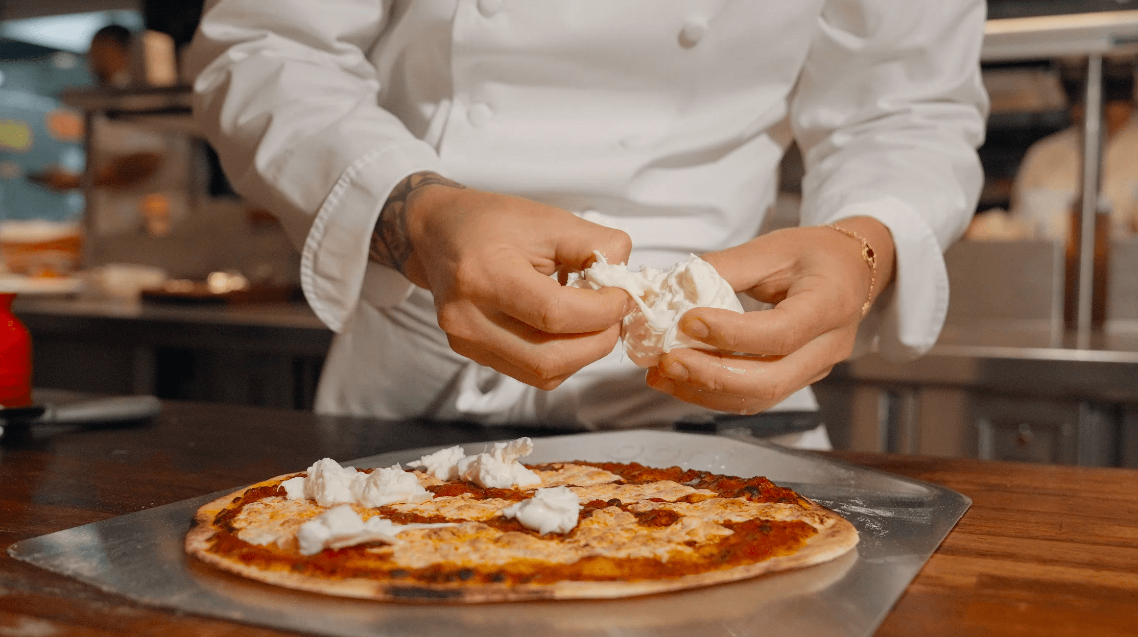 Margherita Pizza plated