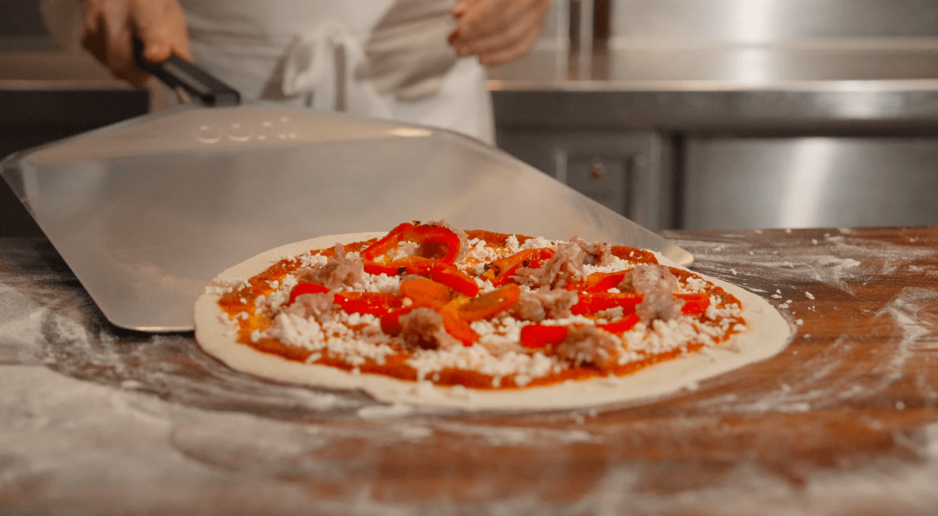 Sausage and Peppers Pizza