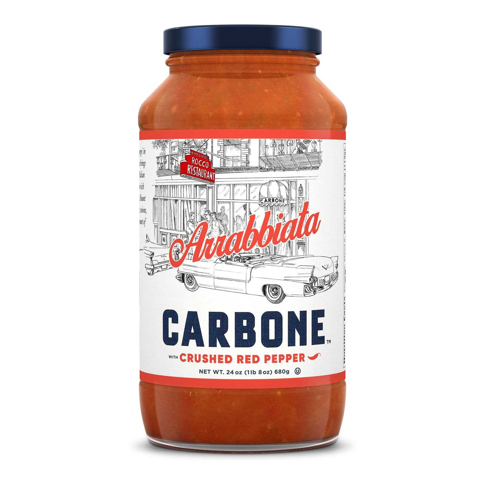 Arrabbiata single jar on white background