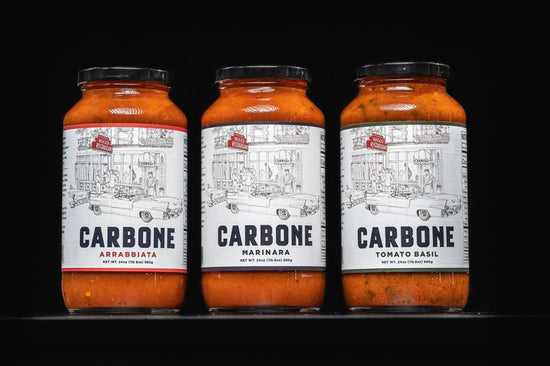 Bloomberg features Carbone Fine Food's brand new restaurant quality sauces. Made with all natural ingredients. Marinara, arrabbiata, and tomato basil.