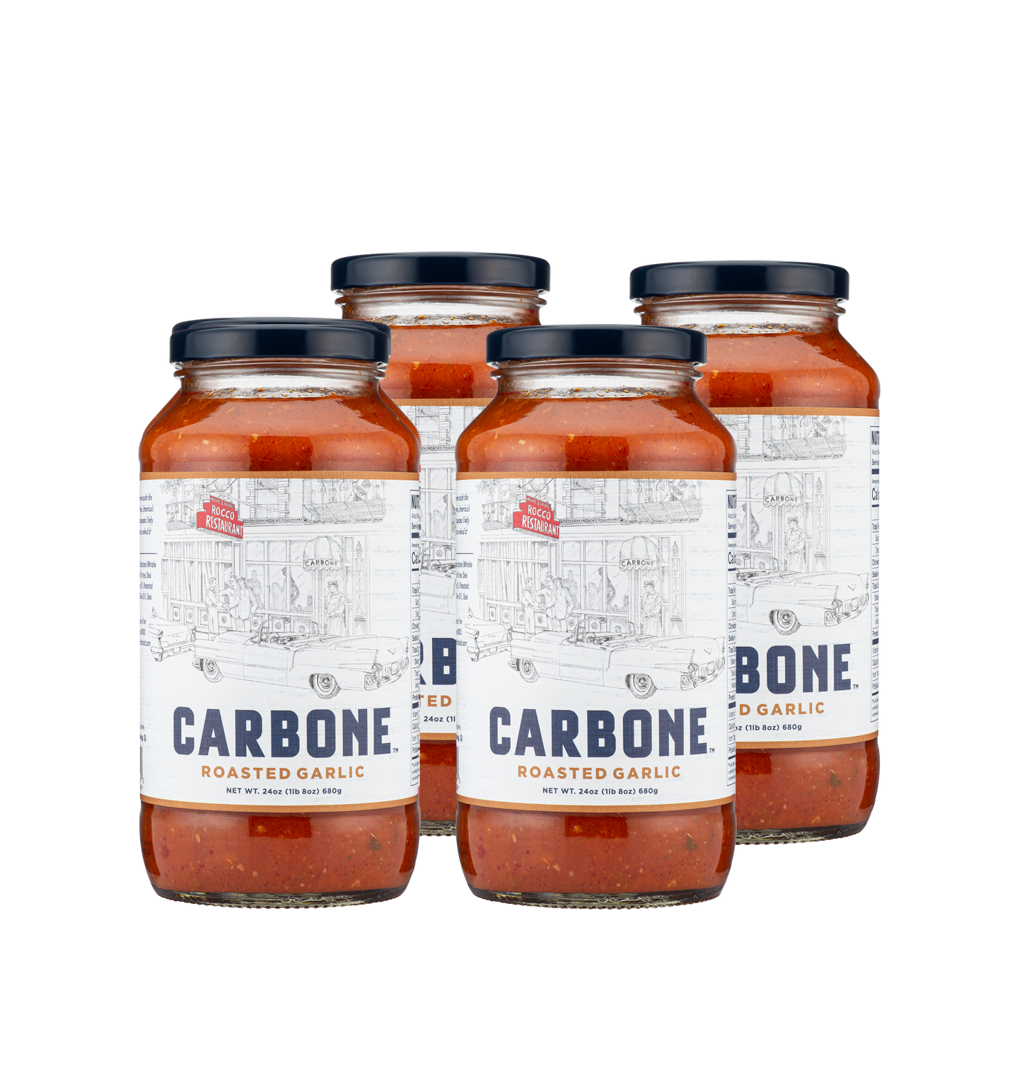 Carbone Roasted Garlic Pasta Sauce 4 Pack