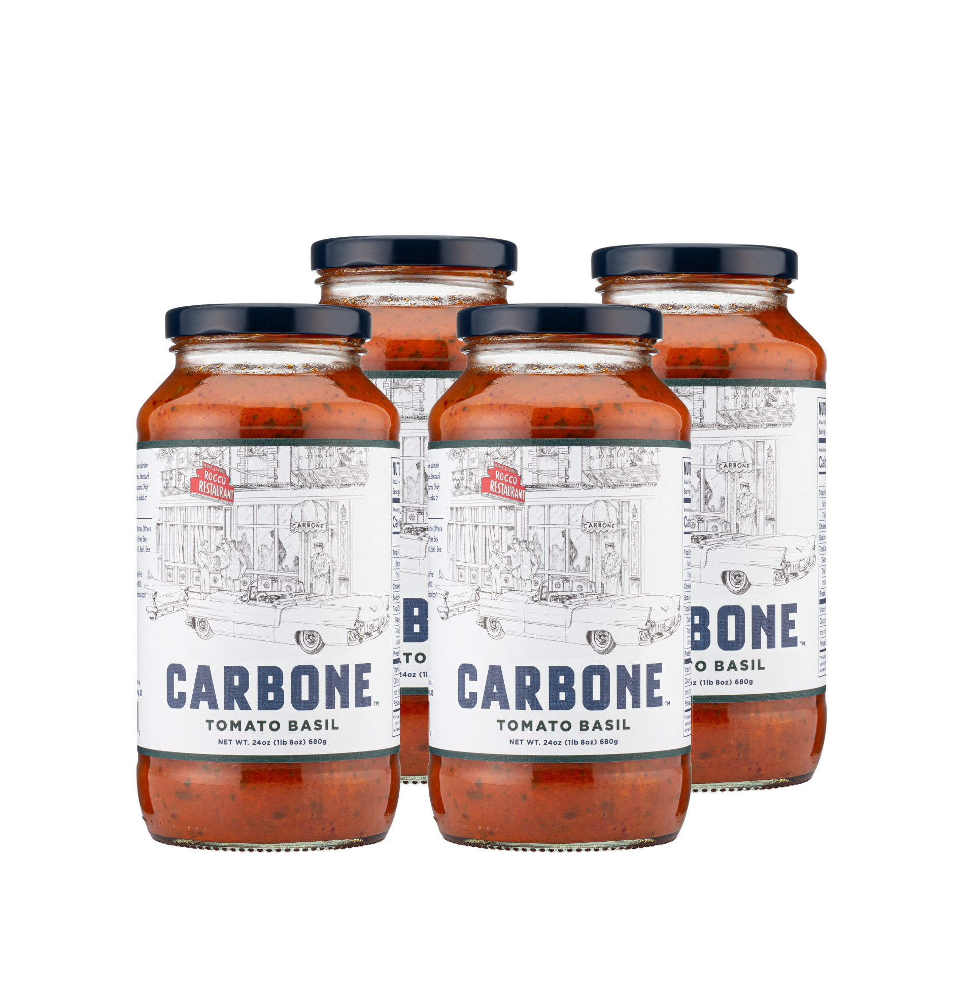 Carbone Tomato Basil Pasta Sauce Spaghetti Sauce Marinara 4 Pack